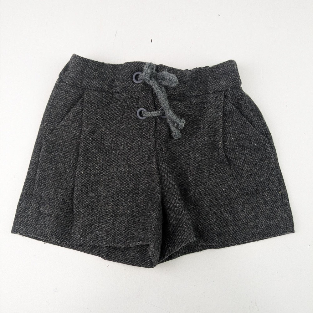 Zara Charcoal Wool-like Shorts